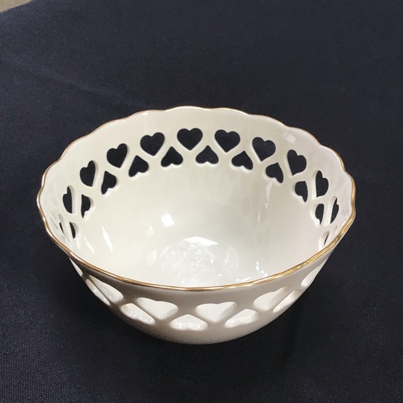 Lenox Accents Lenox China Bowl With Cutout Hearts Poshmark